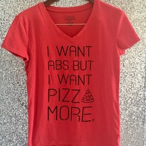🍕“I Want Abs But I Want Pizza More”🍕Graphic Tee